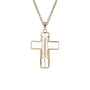 Mini Gridiron Football Cross Necklace | Gold | Football Cross Pendant | All In Faith