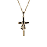 Gold Mini MMA Gloves Cross Pendant