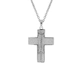 Sterling Mini Pigskin Football Cross Pendant