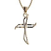 Slap Shot Hockey Cross Necklace