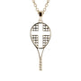 Mini Love All Tennis Racket Cross Necklace