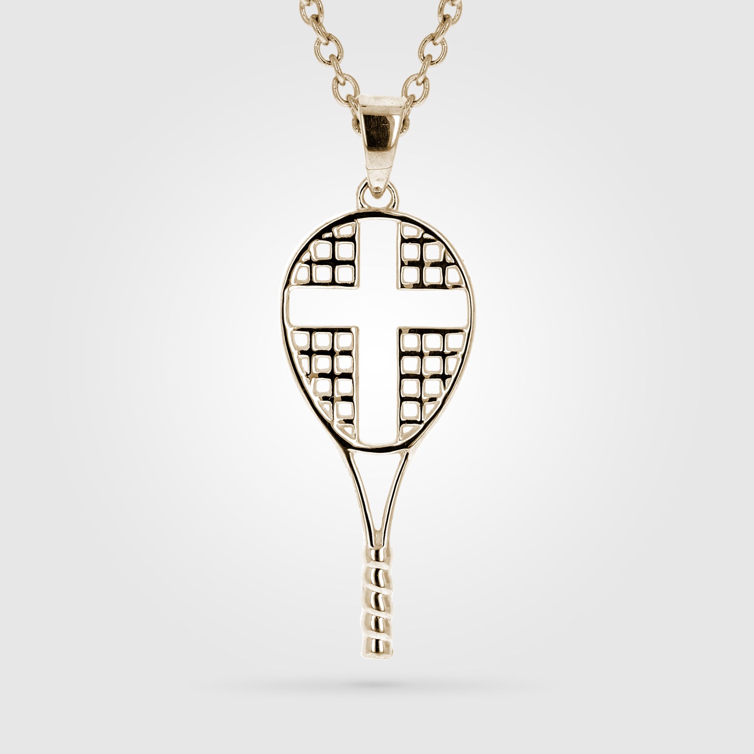 Gold Mini Love All Tennis Cross