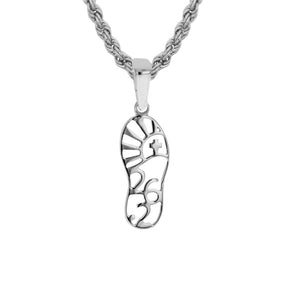 White Gold Marathon Necklace | 14k Gold | 10K Gold | 26.2 Mile Marathon Pendant