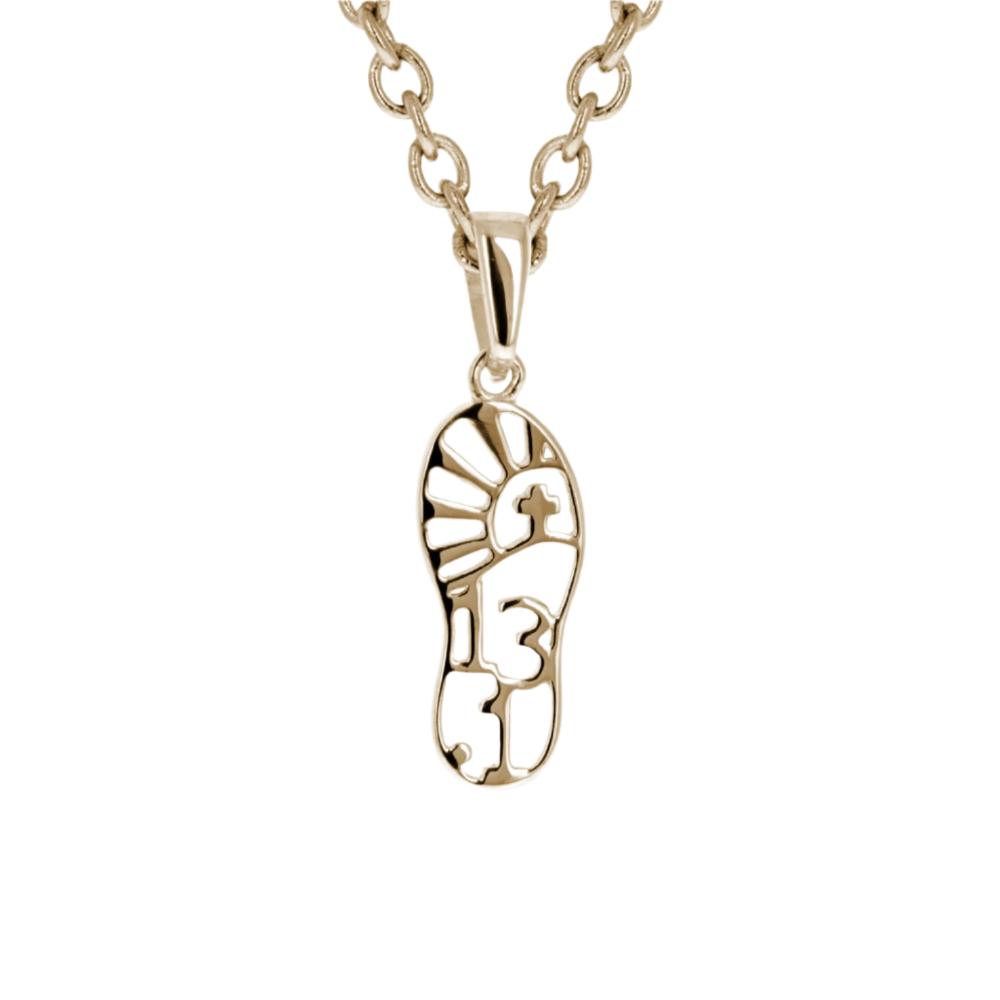 Gold Marathon Necklace | 14k Gold | 10K Gold | 13.1 Mile Half Marathon Pendant