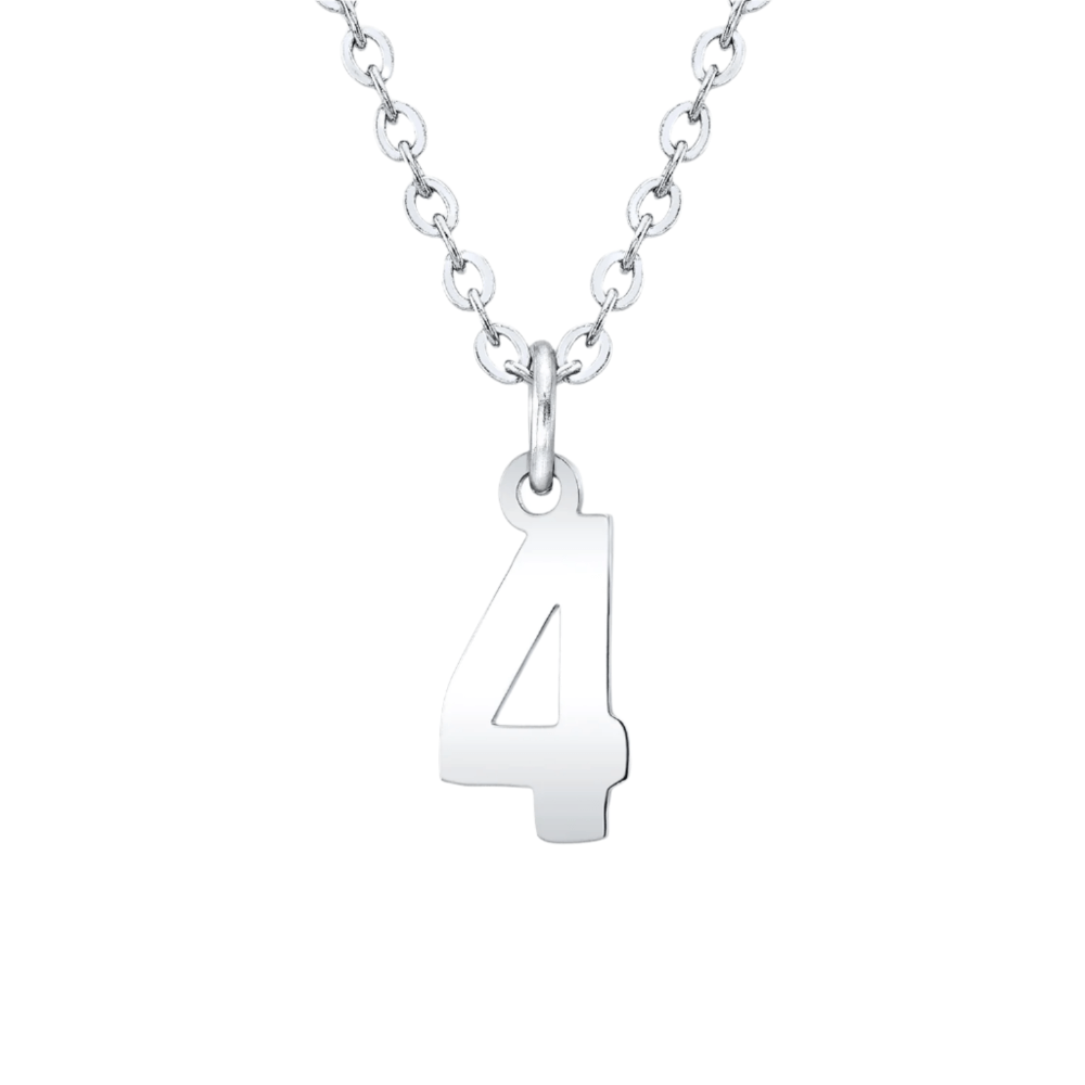 Mini Jersey Number Necklace | Stainless Steel Number Pendant