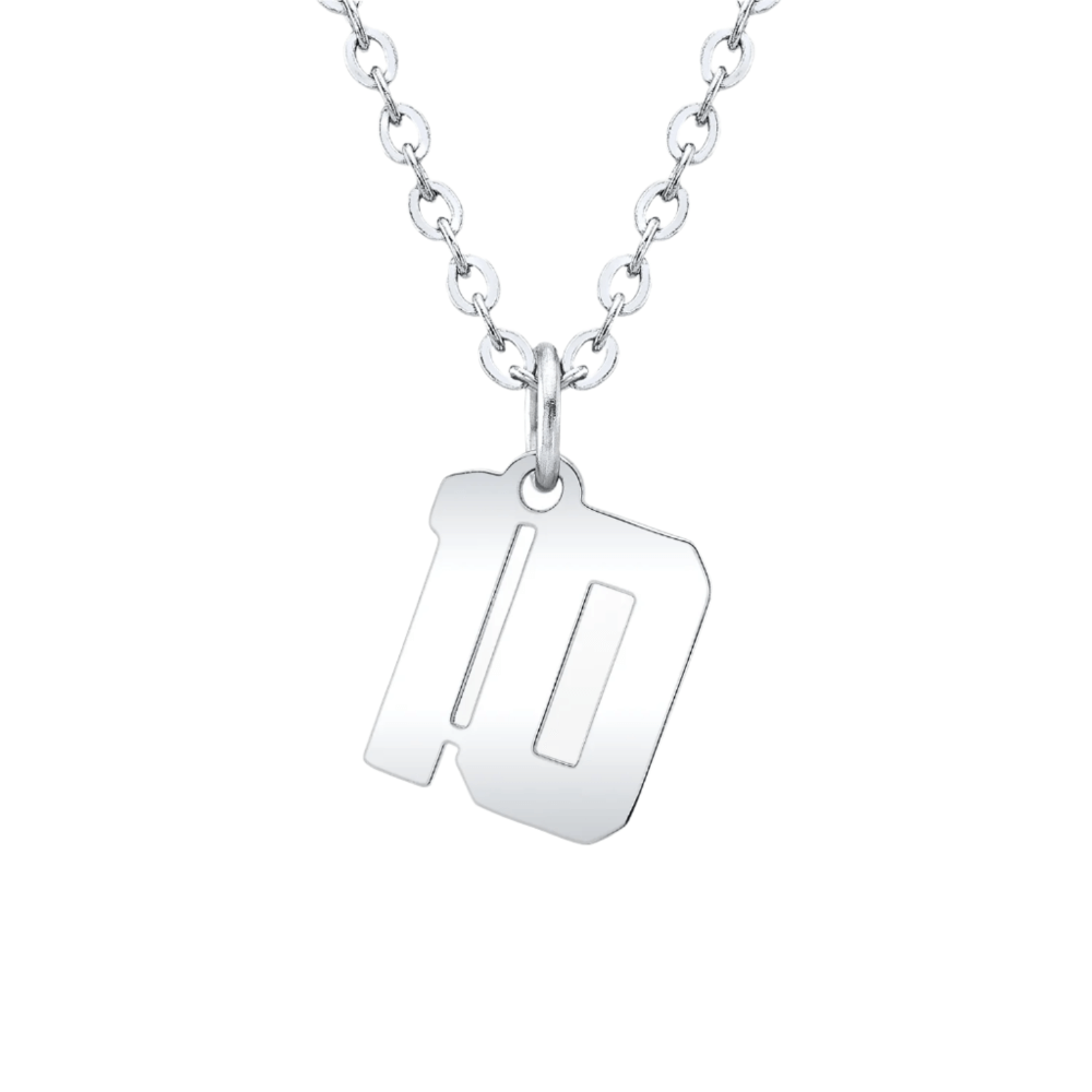 Mini Jersey Number Necklace | Stainless Steel Number Pendant