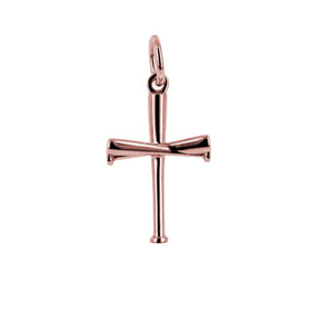 Gold Baseball Bat Cross Bracelet Charm