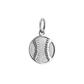 Baseball Bracelet Charm | 14k White Gold