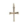 Gold Baseball Bat Cross Bracelet Charm | Yellow Gold | Baseball Charm