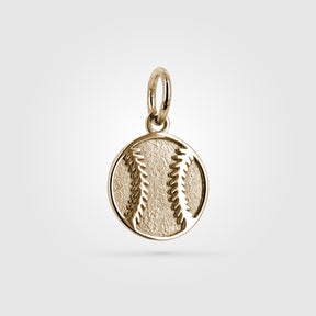 Gold Baseball Bracelet Charm