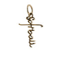 Softball Cross Bracelet Charm | Gold