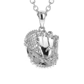 Sterling Baseball Glove Necklace