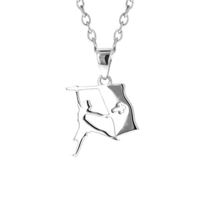 Flag Twirler & Color Guard Necklace | White Gold