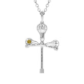 Cross Check Lacrosse Necklace | Sterling Silver | Lacrosse Cross Necklace