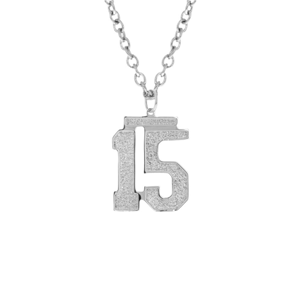 Custom Jersey Number Necklace | Custom Number Pendant | Sterling Silver