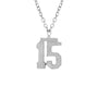 Custom Jersey Number Necklace | Custom Number Pendant | Sterling Silver