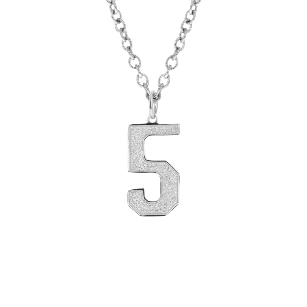 Custom Jersey Number Necklace | Custom Number Pendant | Sterling Silver