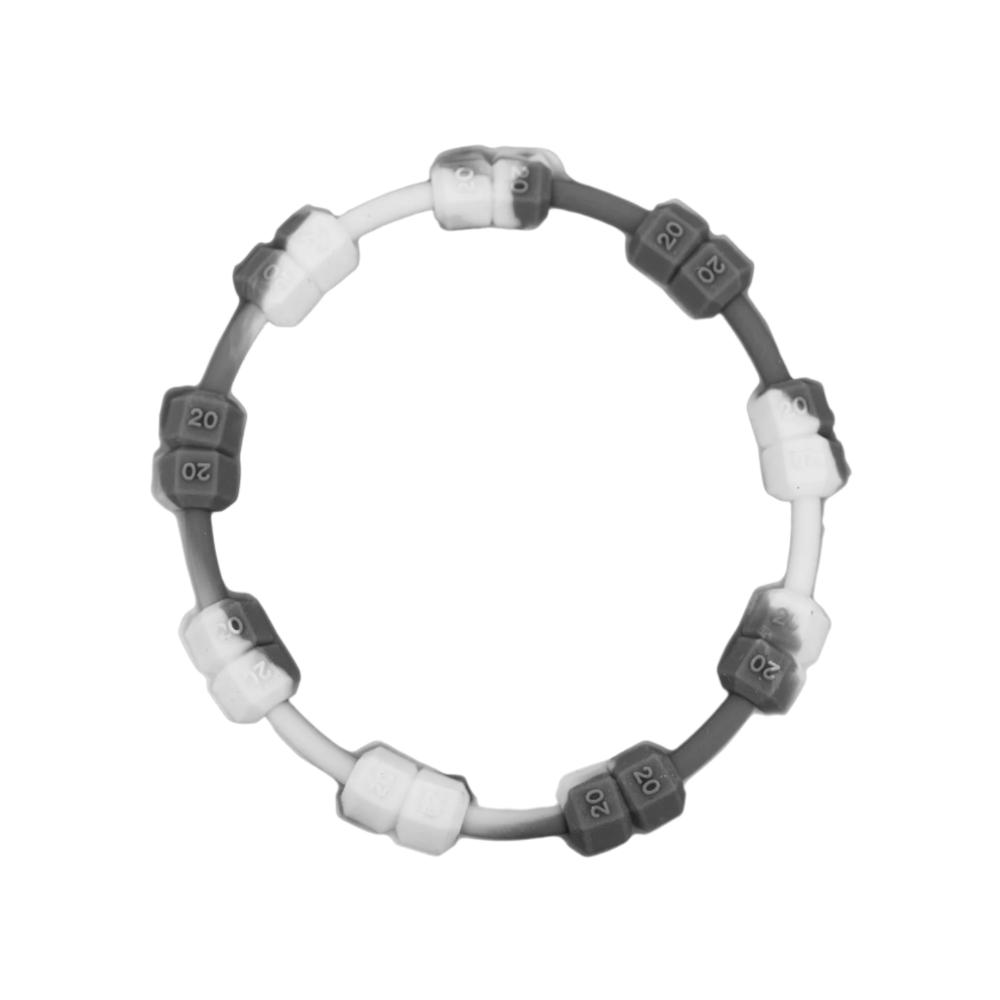 Fitness Power Bracelet Grey And White