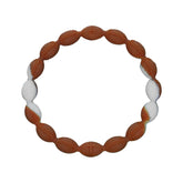 Football Power Bracelet Burnt Orange And White