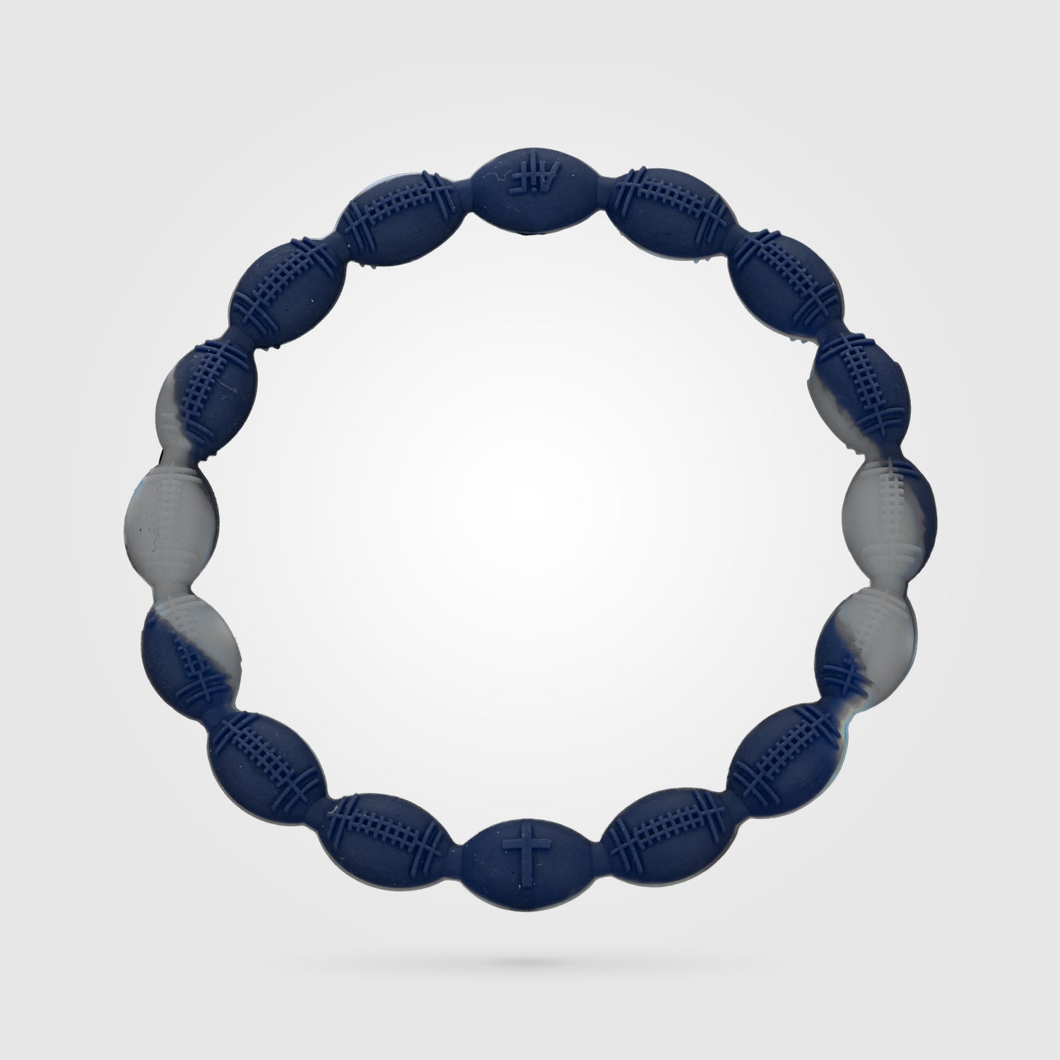 Football Power Bracelet Silver And Blue