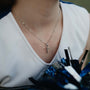 Cheerleader Cross Necklace | Cheer Script Pendant