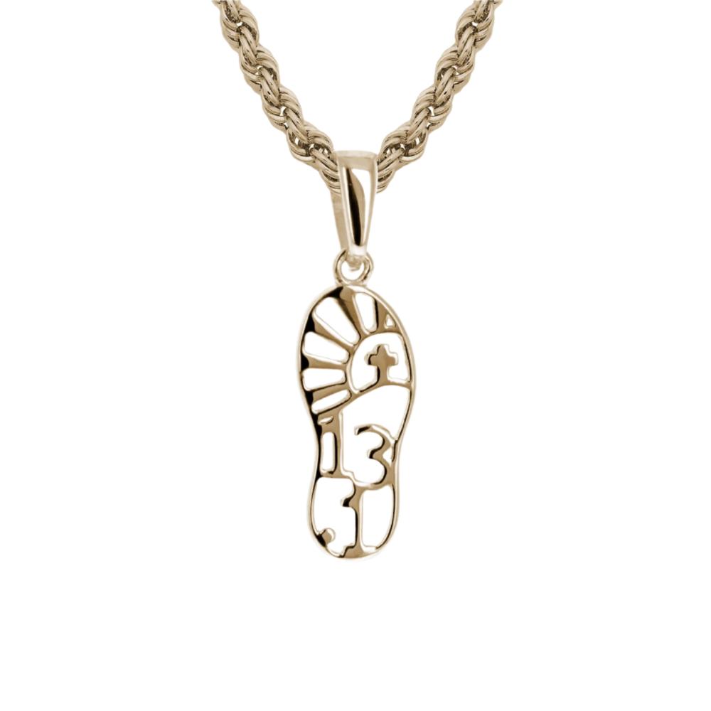 Gold Marathon Necklace | 14k Gold | 10K Gold | 13.1 Mile Half Marathon Pendant