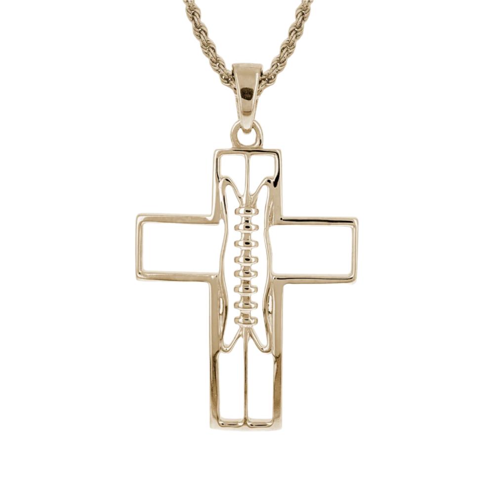 Gold Gridiron Football Cross