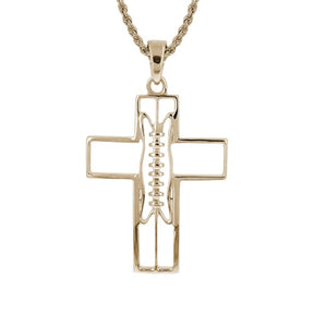 Gridiron Football Cross Necklace | Gold | Football Cross Pendant | All In Faith