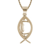 Gold Ichthys Football Pendant