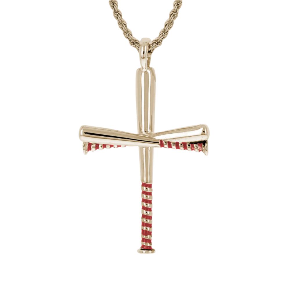 Baseball Cross Necklace for Boys - Stainless Steel Cross Necklace for  American Men Women Girls Gold Chain | Amazon.com