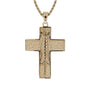Extra Large Pigskin Football Cross  Necklace | Gold | Football Cross Pendant | All In Faith