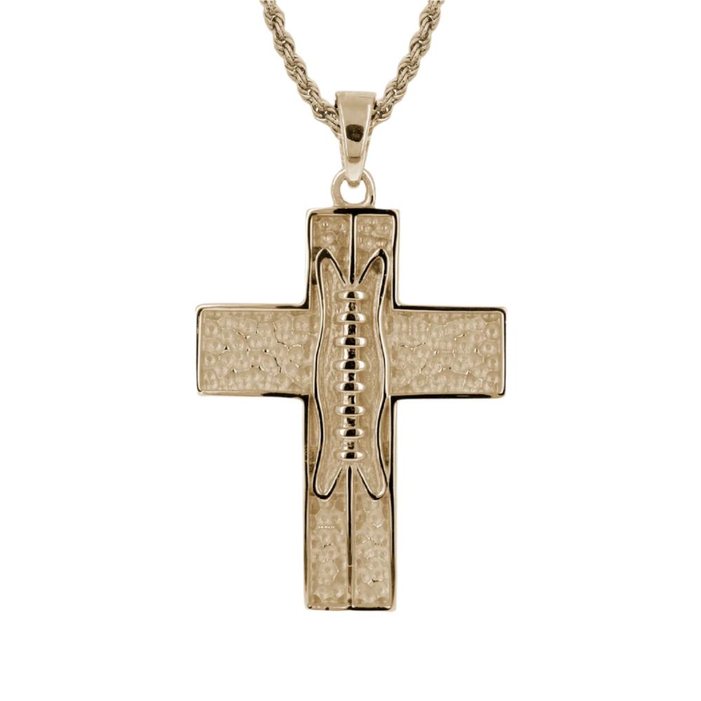 Gold Extra Large Pigskin Football Cross