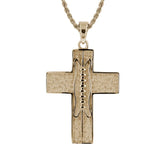 Extra Large Pigskin Football Cross  Necklace | Gold | Football Cross Pendant | All In Faith