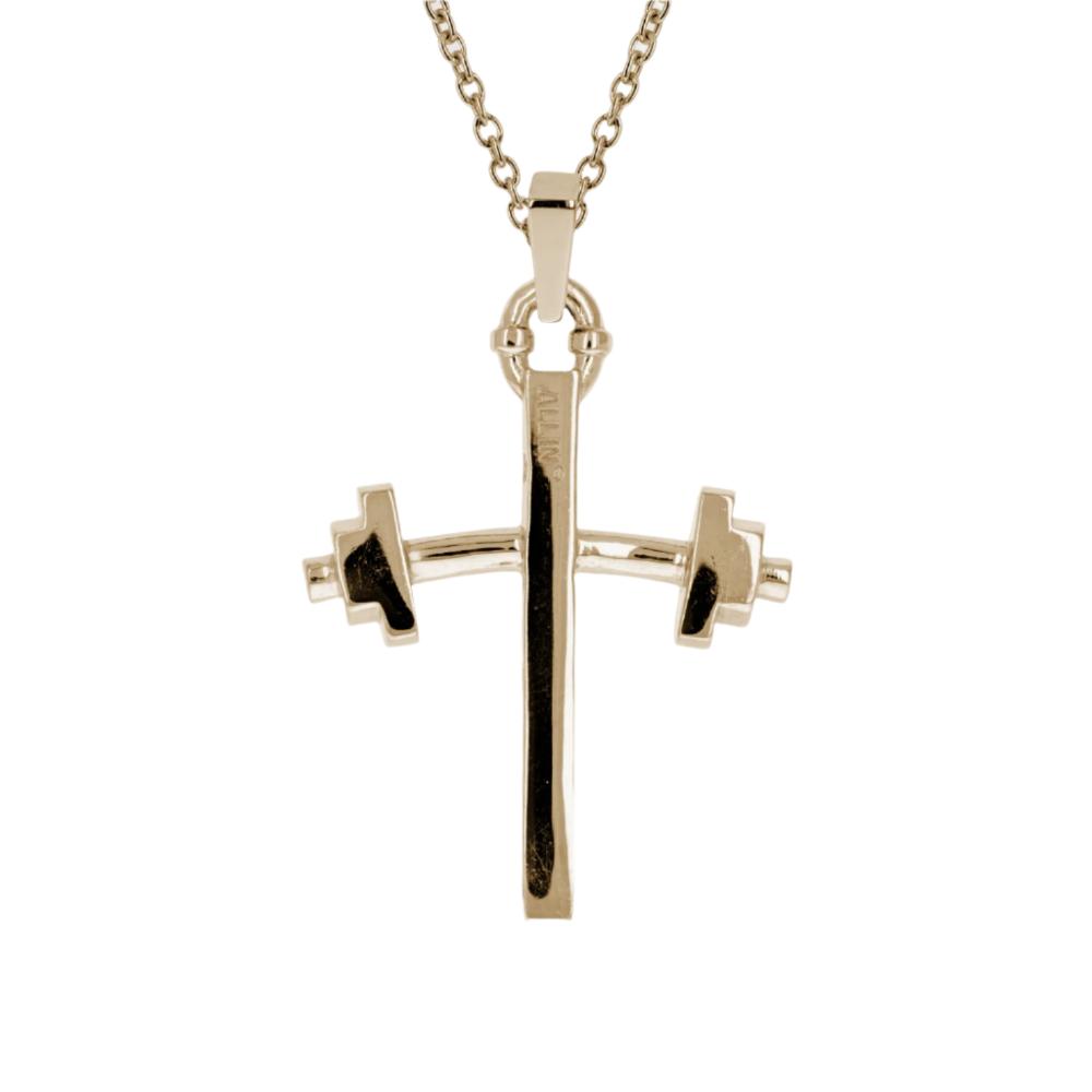 Gold Youth Barbell Cross