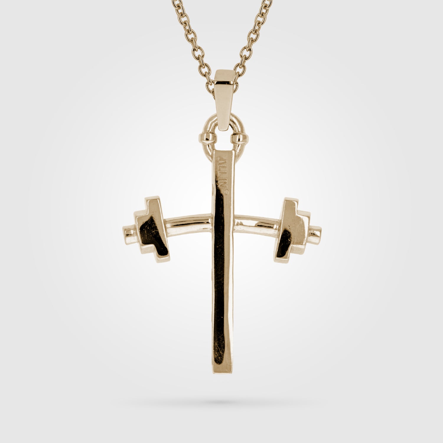 Gold Youth Barbell Cross