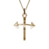 Gold Youth Barbell Cross