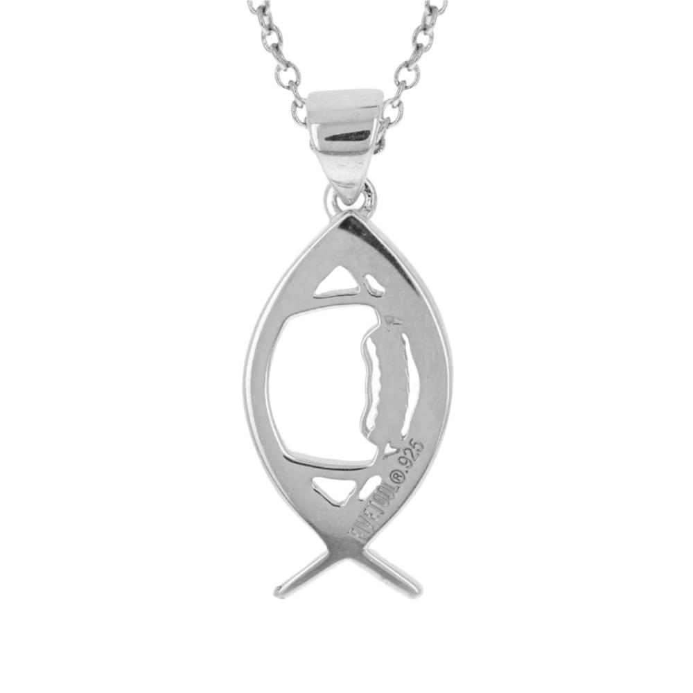 Sterling Ichthys Football Pendant