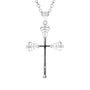 Lacrosse Cross Necklace | Sterling Silver
