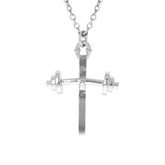 Barbell Cross Necklace AIF