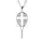 Mini Love All Tennis Racket Cross Necklace