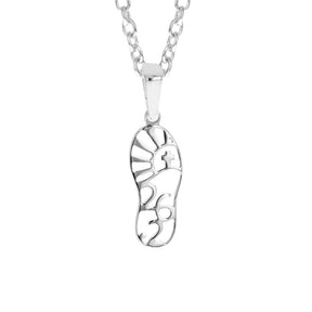 White Gold Marathon Necklace | 14k Gold | 10K Gold | 26.2 Mile Marathon Pendant