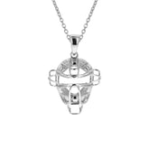 Stainless Mini Baseball Catchers Mask Necklace