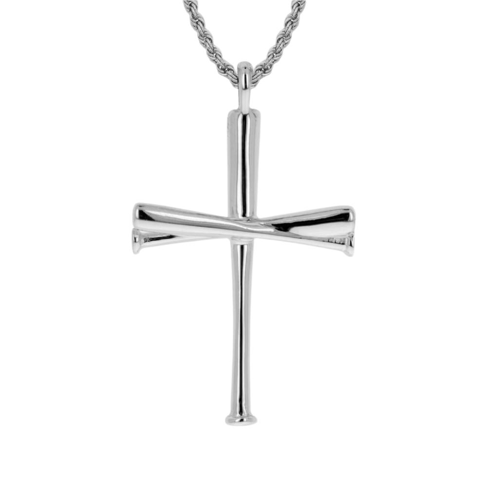 Gold Extra Large Baseball Bat Cross