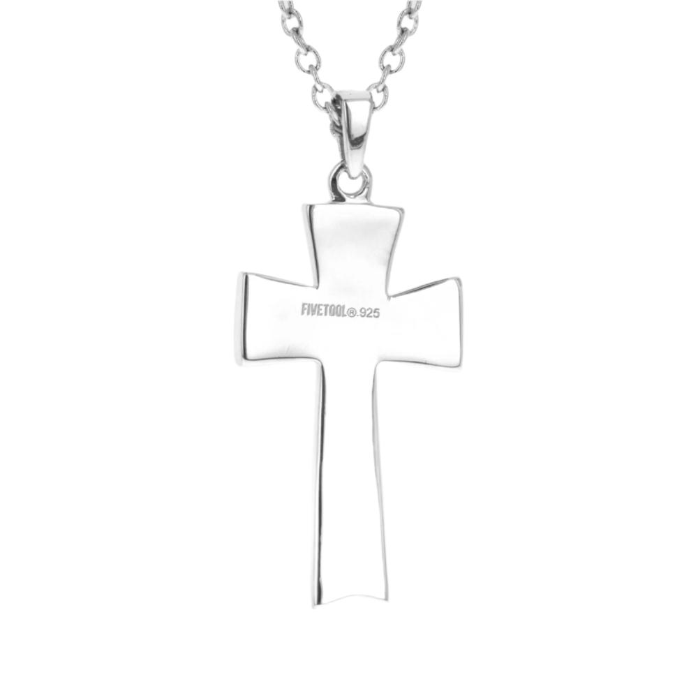 Sterling Baseball Stitch Cross Necklace