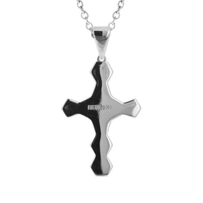 AIF Soccer Cross Pendant Necklace Black and White