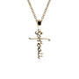 Softball Cross Necklace | Gold