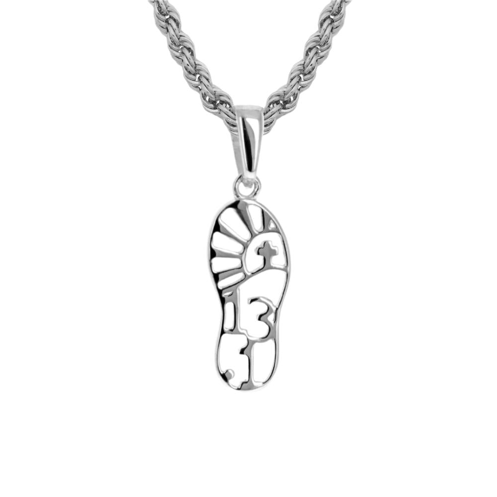 White Gold Marathon Necklace | 14k Gold | 10K Gold | 13.1 Mile Half Marathon Pendant