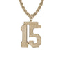 Custom Gold Jersey Number Necklace | 10k & 14k Gold Number Pendant